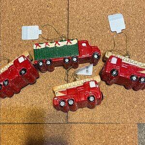 Wondershop Red and Green Fire Truck Ornament